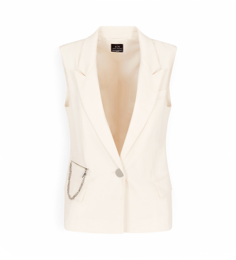 Armani Exchange Blazer sem mangas branco ecru