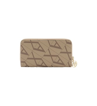 Armani Exchange Porte-monnaie  logo beige