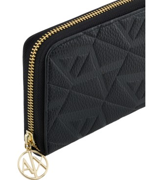 Armani Exchange Monedero logo negro