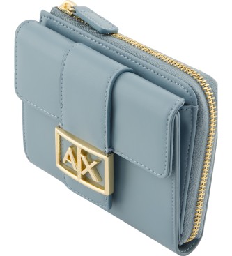 Armani Exchange Blue logo coin purse