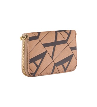 Armani Exchange Brown coated fabric wallet