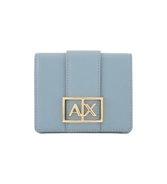 Armani Exchange Portafoglio con tessuto spalmato blu