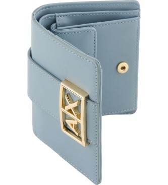 Armani Exchange Portafoglio con tessuto spalmato blu