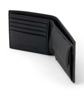 Armani Exchange Portefeuille bifold noir