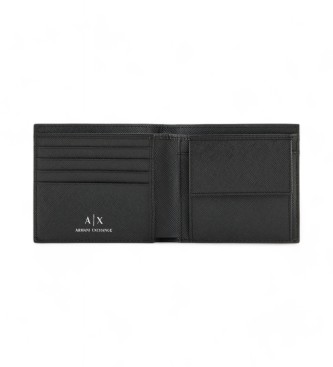 Armani Exchange Leder Portemonnaie schwarz