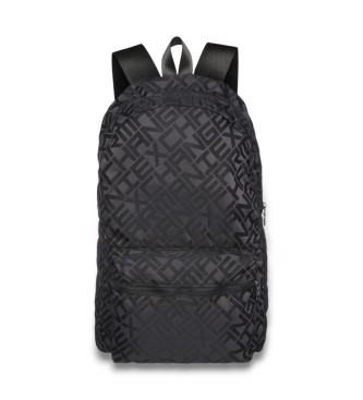 AIX Armani Exchange Natisnjen nahrbtnik črna