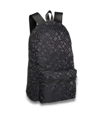 AIX Armani Exchange Natisnjen nahrbtnik črna