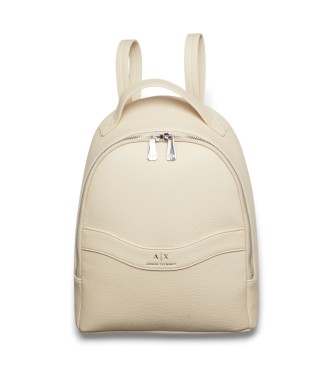 Armani Exchange Mochila con lneas suaves beige