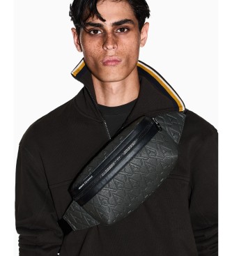 A|X Armani Exchange multilogo fanny pack grey