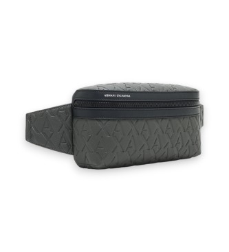 A|X Armani Exchange multilogo fanny pack grey