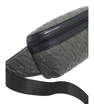 A|X Armani Exchange multilogo fanny pack grey