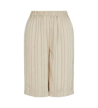 Armani Exchange Bermudashorts med hg midja och beige resr i midjan