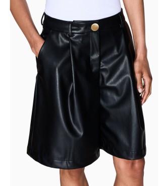 Armani Exchange Plissierte Bermudashorts schwarz
