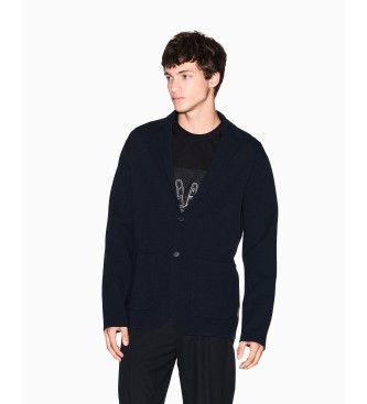 Armani Exchange Navy Form blazer