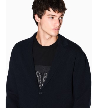 Armani Exchange Navy Form blazer