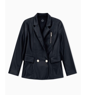 A|X Armani Exchange Americana de Abotonadura Doble negro