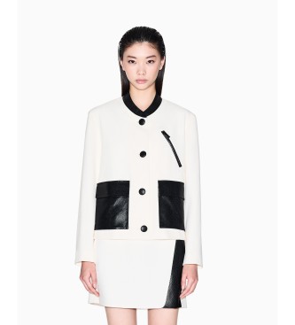 A|X Armani Exchange Ostrukturerad jacka vit