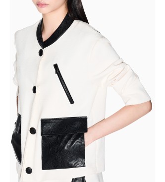A|X Armani Exchange Ostrukturerad jacka vit