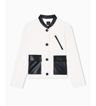 A|X Armani Exchange Ostrukturerad jacka vit