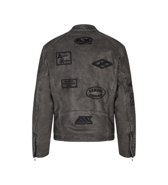A|X Armani Exchange Kurtka motocyklowa czarna