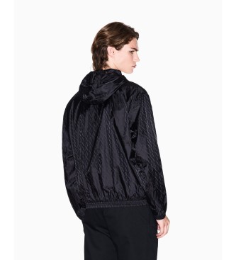 A|X Armani Exchange Casaco com log�tipo integral preto