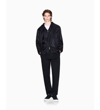 A|X Armani Exchange Casaco com log�tipo integral preto