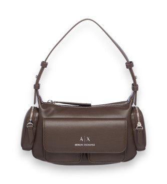 A|X Armani Exchange Sac  main avec poches latrales brunes