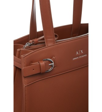 Armani Exchange Brown Coated Bag