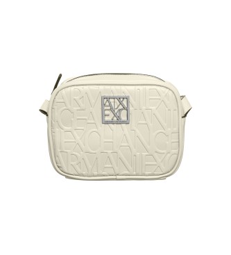 Armani Exchange Beige Logo Printed Bag