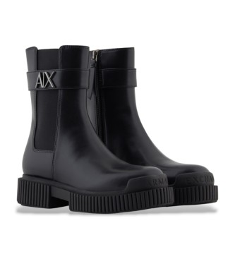 A|X Armani Exchange Buty za kostkę w stylu czarnym