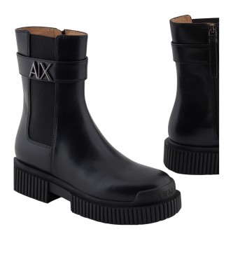 A|X Armani Exchange Buty za kostkę w stylu czarnym