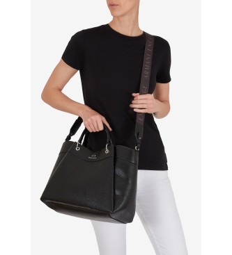 Armani Exchange Czarna torba na zakupy