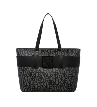 Armani Exchange Black Printed Bag