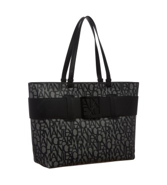 Armani Exchange Black Printed Bag