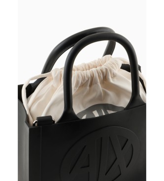 Armani Exchange Milky Bag con logo nero in rilievo