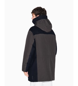 A|X Armani Exchange Oversize brown hooded parka