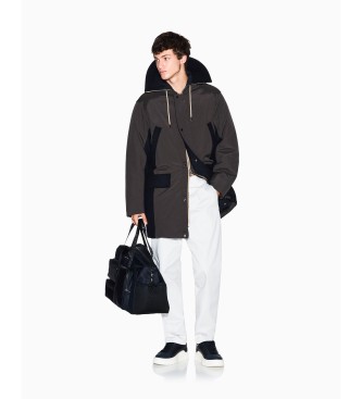 A|X Armani Exchange Oversize brown hooded parka