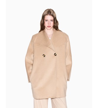 Armani Exchange Beige Caban coat