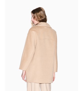 Armani Exchange Beige Caban coat