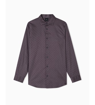 AIX Armani Exchange Camisa regular cinzenta