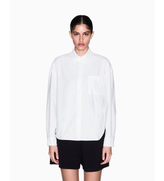 A|X Armani Exchange Kratka bela srajca Oxford iz bomba?a