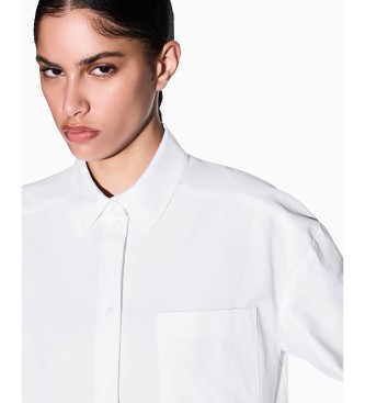 A|X Armani Exchange Kratka bela srajca Oxford iz bomba?a
