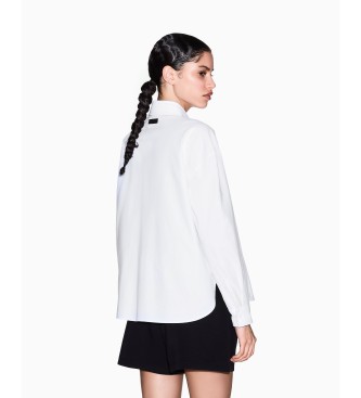 A|X Armani Exchange Kratka bela srajca Oxford iz bomba?a
