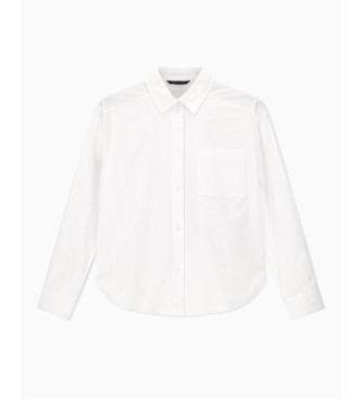 A|X Armani Exchange Kratka bela srajca Oxford iz bomba?a