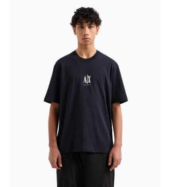 AIX Armani Exchange Majica z logotipom mornarska modrina