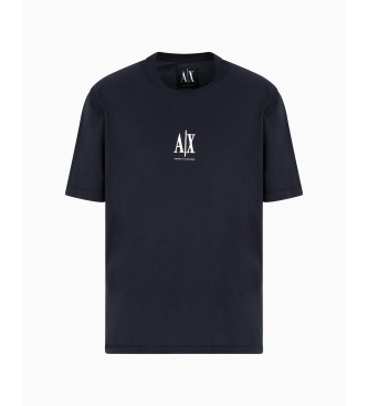 AIX Armani Exchange Majica z logotipom mornarska modrina