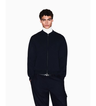 A|X Armani Exchange Casaco com fecho de correr azul-marinho