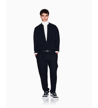 A|X Armani Exchange Casaco com fecho de correr azul-marinho