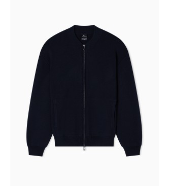 A|X Armani Exchange Casaco com fecho de correr azul-marinho