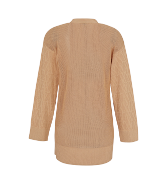 Armani Exchange V-ringad cardigan beige